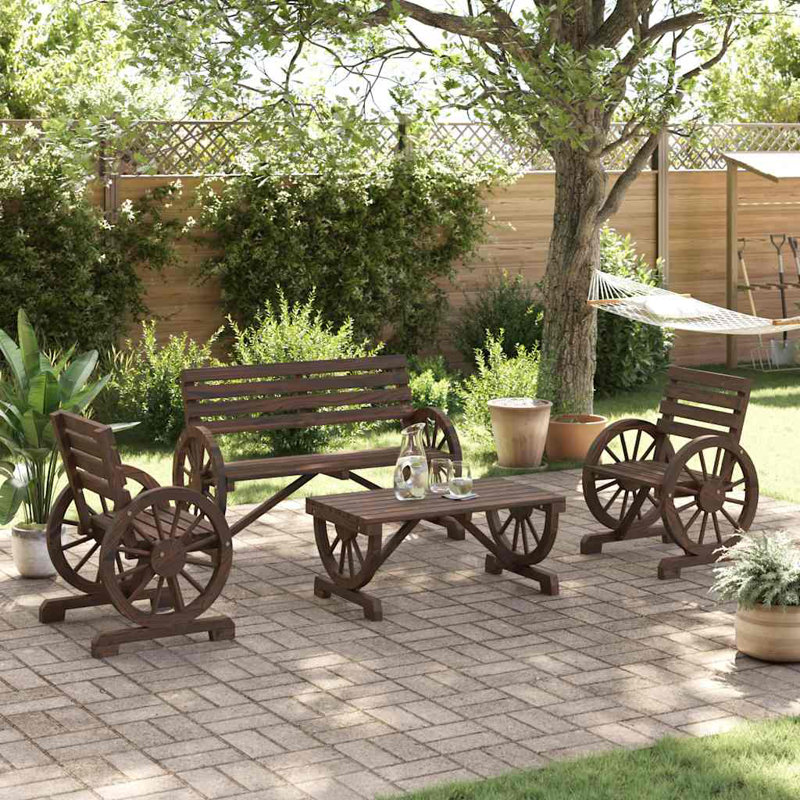 Wicker 3 - Person Garden Lounge Set