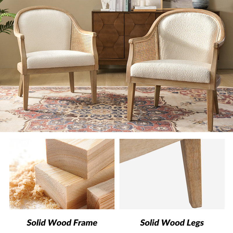 Upholstered Armchair, Ivory