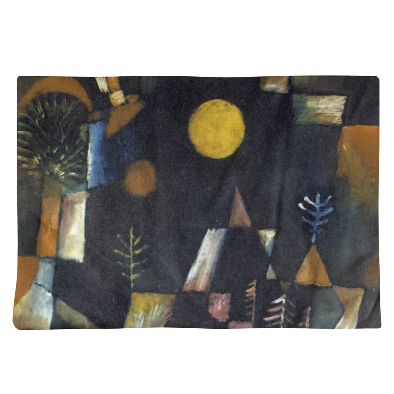 Récapitulatif 18 po full moon Paul Klee, Jaune / Brun, Polyester sergé