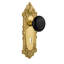 Victorian Plate with Decorative Keyhole and Black Porcelain Door Knob-1321828423-1321828418