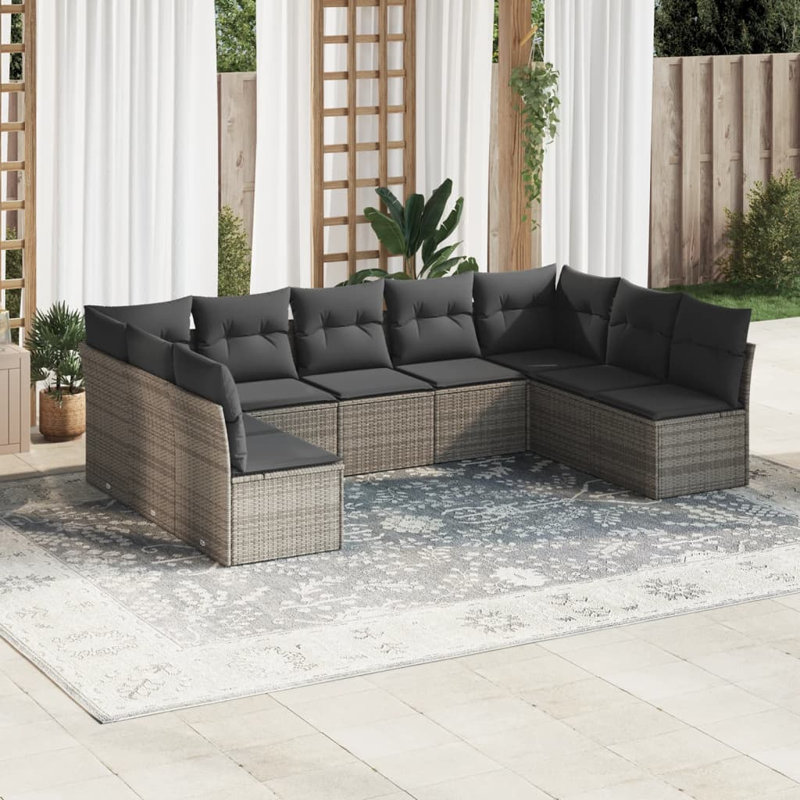 Ensemble de canapé de jardin Vidaxl PE