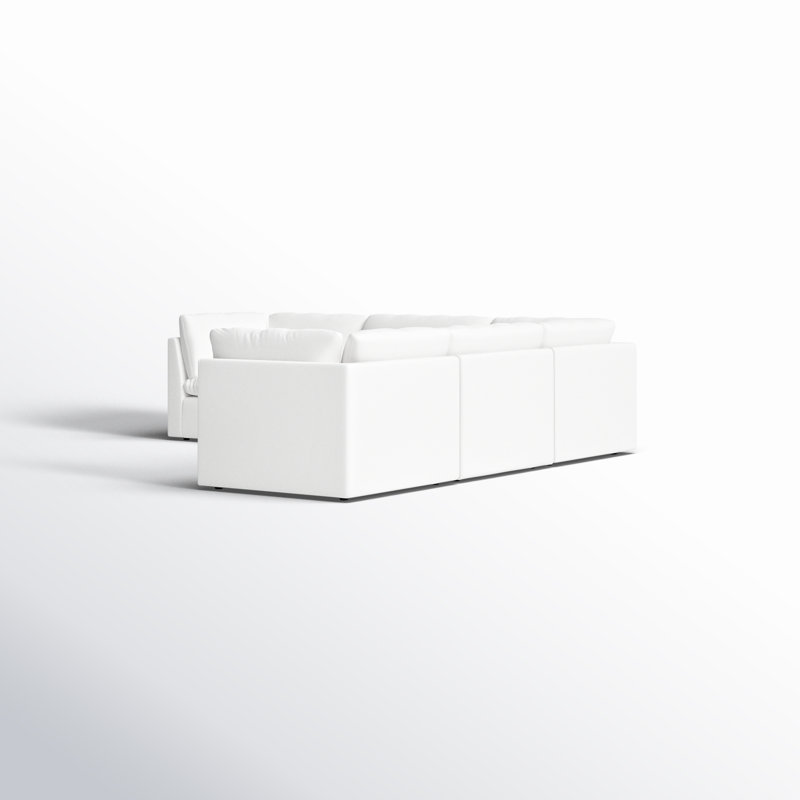Josefa Upholstered L-Shaped Sectional with Ottoman Symmetrical