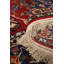 Tapis traditionnel classique rouge vif avec de riches détails floraux 8 x 10