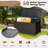 Costway 40 " W 50 Gallons Water Resistant Wicker Deck Box with Wheels