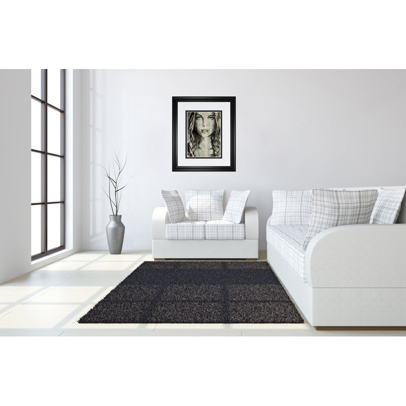 Art mural Blue Shore - 34 po x 40 po - Cadre noir