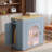 Kitchen Island With Extendable Tabletop, Power Outlet, Side Storage Area And Built-in Led Light Strip-726148433