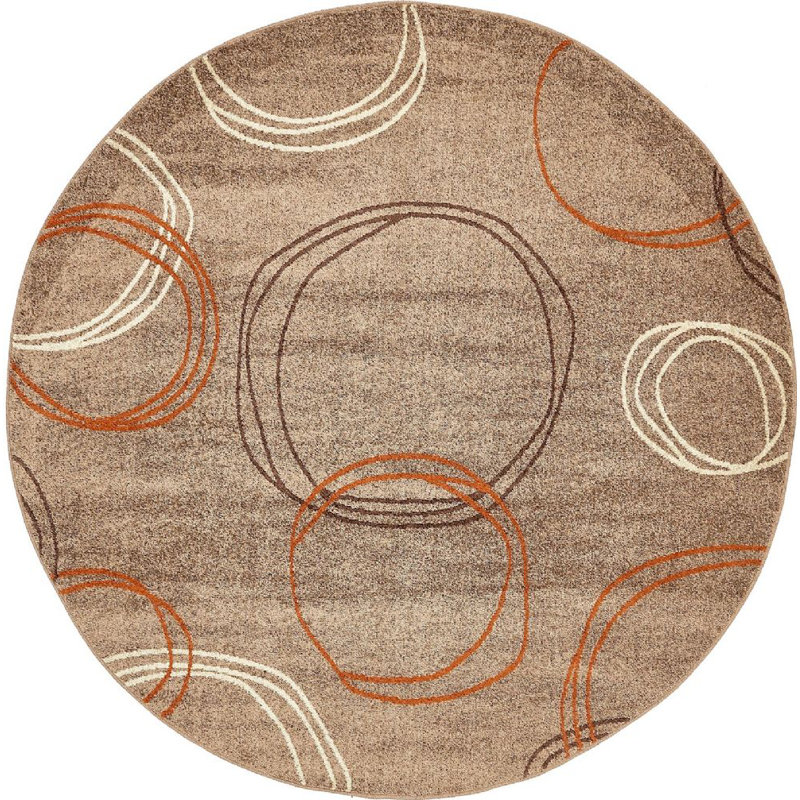 Jachim Abstract Indoor Rug, Round 8'