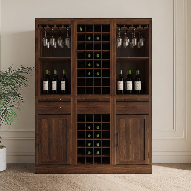 Buffet modulaire brun noyer 24, Noyer brun