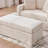 43.9" W Chenille Slipcovered Accent Armchair With Ottoman-832846118