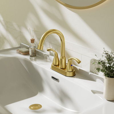 NO Centerset 2-handle Bathroom Faucet with Drain Assembly