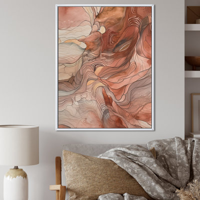 Chocolate Dreams Terra Cotta Watercolor - Abstract Painting Wall Art