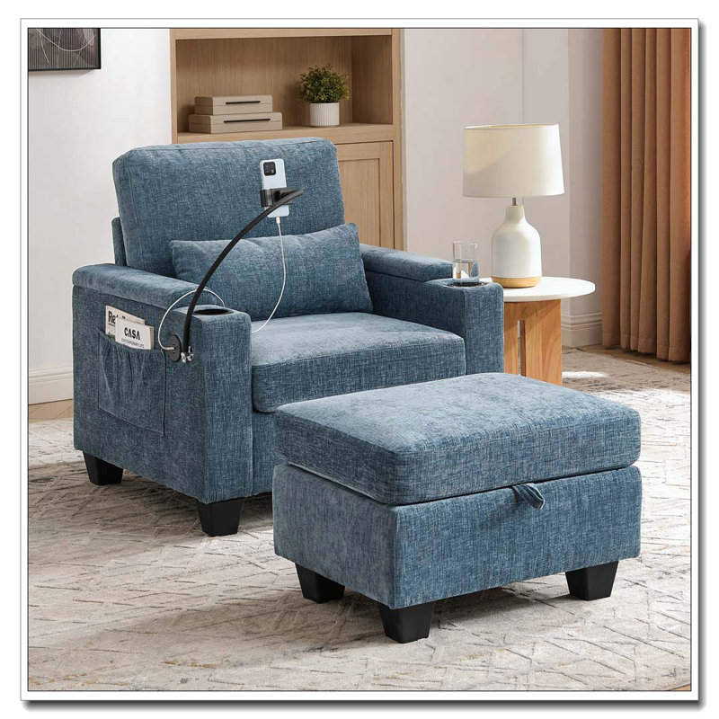 Single Sofa, Blue