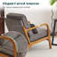 Fauteuil d'appoint rembourré en bois massif Lemley Mid Century-1120179543
