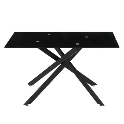 51in Rectangle Glass Dining Table