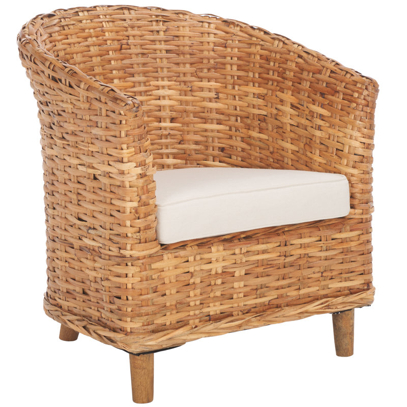 Iraan Rattan Barrel Chair, Honey