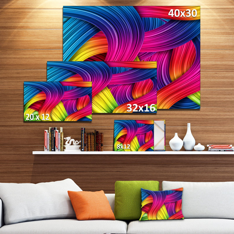 3D Rainbow - reproduction sur toile tendue, H 16 po x l 32 po x P 1 po