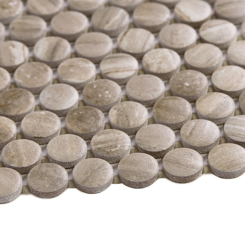 Carreau de mosaïque rond célèbre en céramique de 0,75 po x 0,75 po