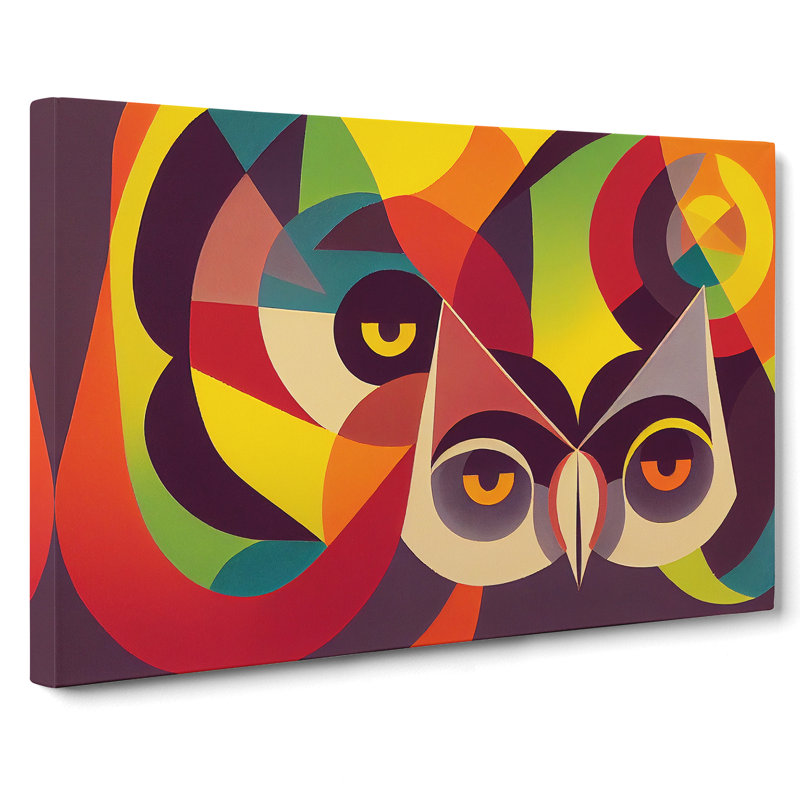 Owl Abstract Art Vol.2 - Wrapped Canvas, 35cm H x 50cm W x 3cm D