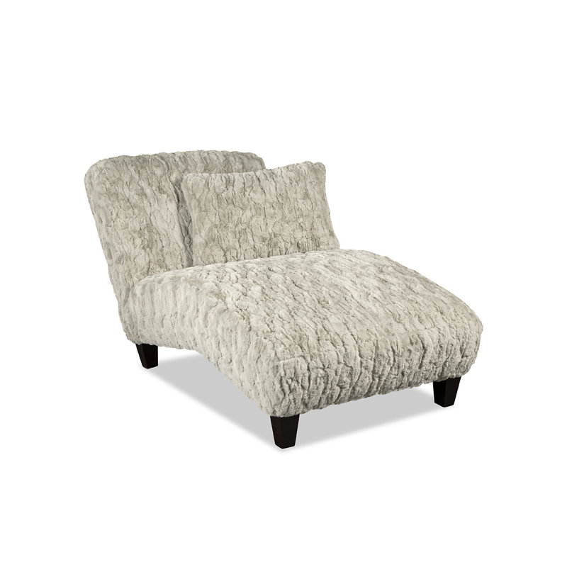 UPHOLSTERED CHAISE LOUNGE, Bazaar Smoke Faux Fur