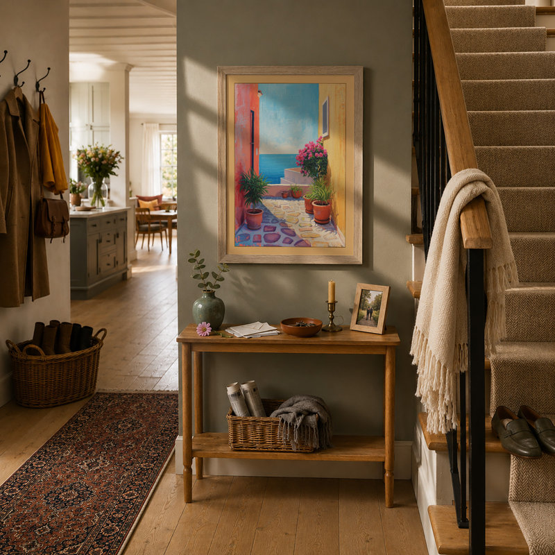 Mediterranean Light Coastal - Print, A2 - 59.4 x 42.0 cm, Oak