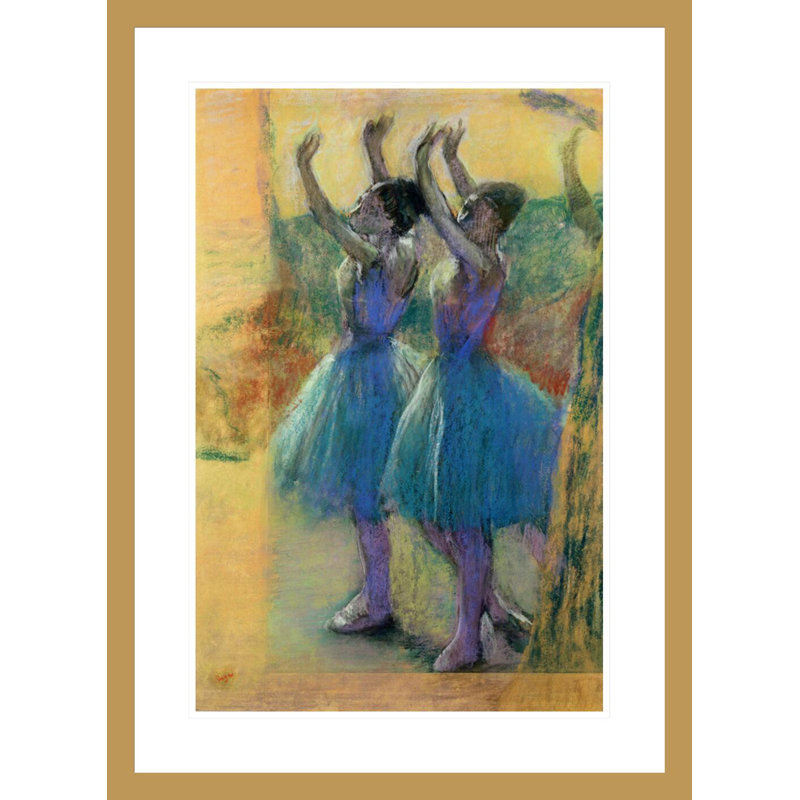 «Two Blue Dancers» par Edgar Degas, impression giclée encadrée, H 29,5 po x l 21,54 po