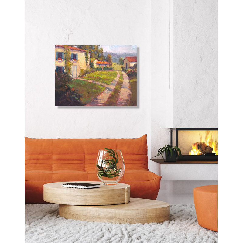 Blue Shutters By John Beard - Framed Gallery Wrapped Canvas Print, Black 