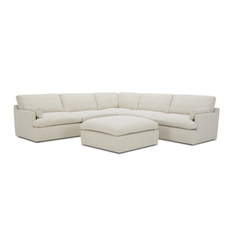 Thayna Beige Upholstered Sectional Sofa