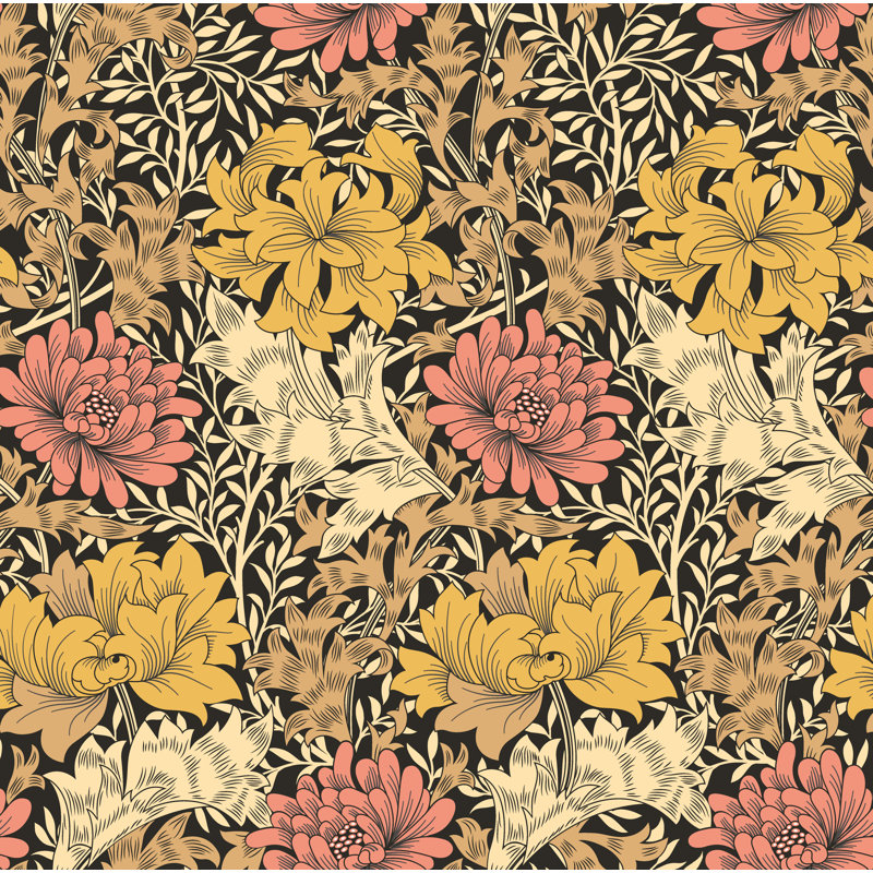Padstow 10m x 50cm Matte Wallpaper Roll, Ginger