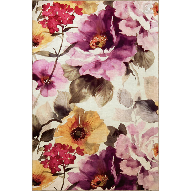 Tapis intérieur / extérieur rectangulaire Dusa, Rectangle 4 pi 11 po x 9 pi 10 po