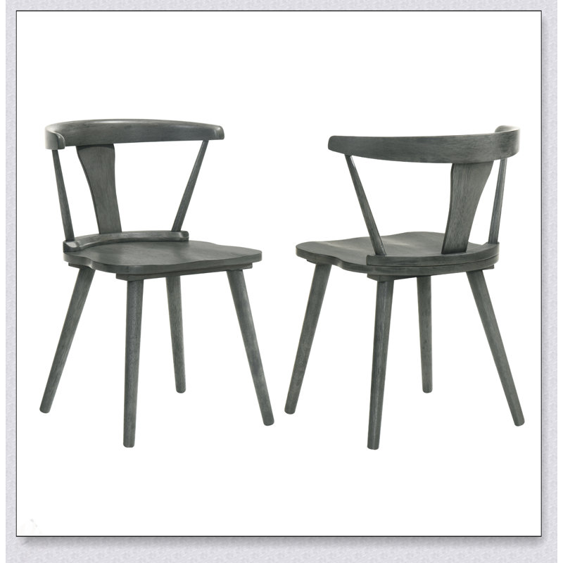 Ensemble de 2 chaises de salle à manger rustiques en bois massif, assemblage facile pour la cuisine et la salle à manger