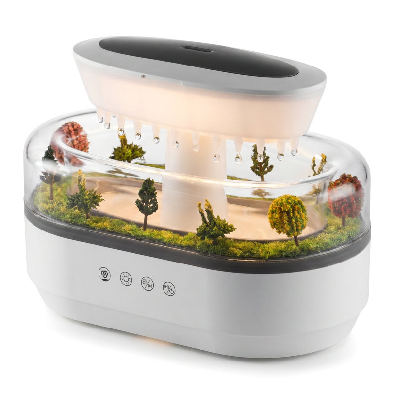 Diffuseur d'huiles essentielles Forest Mini Landscape, 250 ml, humidificateur à ultrasons à brume fraîche et aromathérapie, idéal pour les chambres, les petites pièces, le bureau et un cadeau attentionné