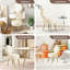 Chaise de coiffeuse avec tabouret d'appoint Noehly-1957213447
