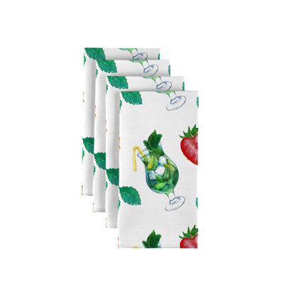 Elica Polyester Abstract Square Napkin