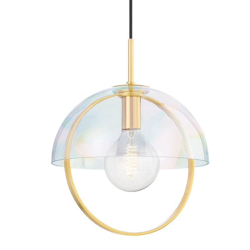 Luminaire suspendu 1 lumière Meriah, H 17,5 po x l 14 po x P 14 po