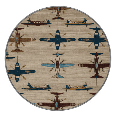 Machine Washable Transportation Gray Area Rug