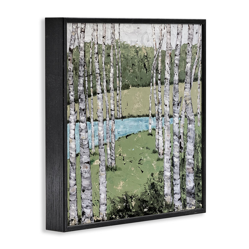Pensées d'été, estampe numérique, design par Jade Reynolds, H 24 po x l 24 po, Giclée encadrée noir minuit