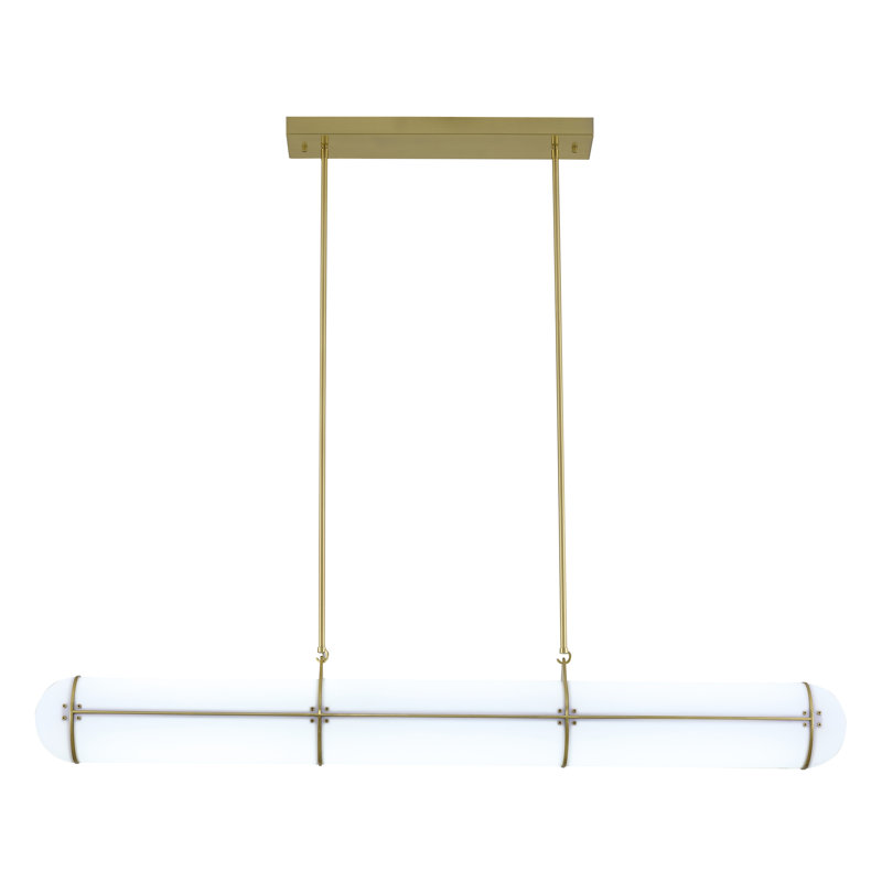 Luminaire suspendu moderne en métal 1 lumière DEL , Laiton satiné