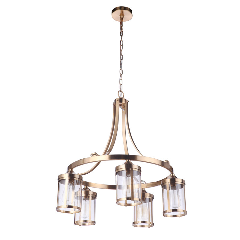 Lariah 5 - Light Traditional Chandelier, Satin Bronze