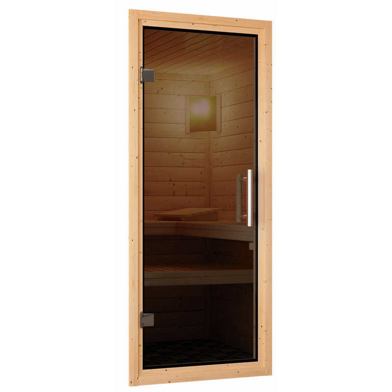3 Person Sauna, Natural/Graphite, Sauna Heater