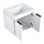 Meuble-lavabo à fermeture en douceur 48 po avec lavabo et deux petites tablettes de rangement