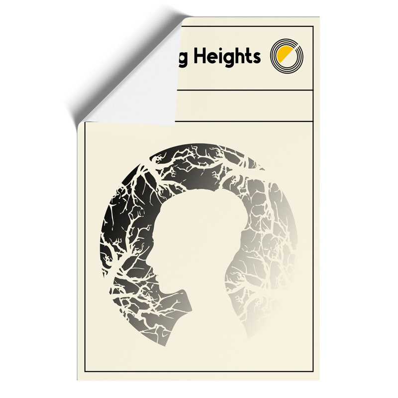 Book Cover Wuthering Heights Emily Bronte - Frameless Print, 59cm H x 42cm W x 0.1cm D