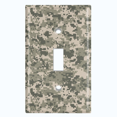 Patterned 1 - Gang Toggle Light Switch Standard Wall Plate