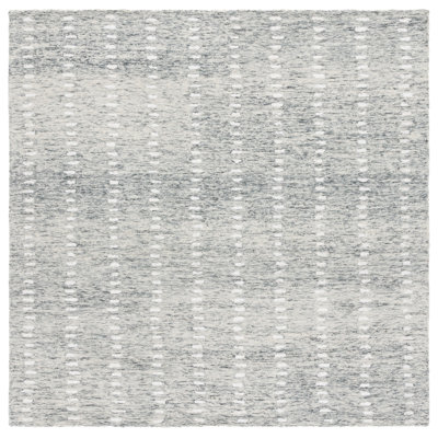 Verree Abstract Hand Tufted Wool/Chenil/Cotton Abstract Rug in Ivory/Gray