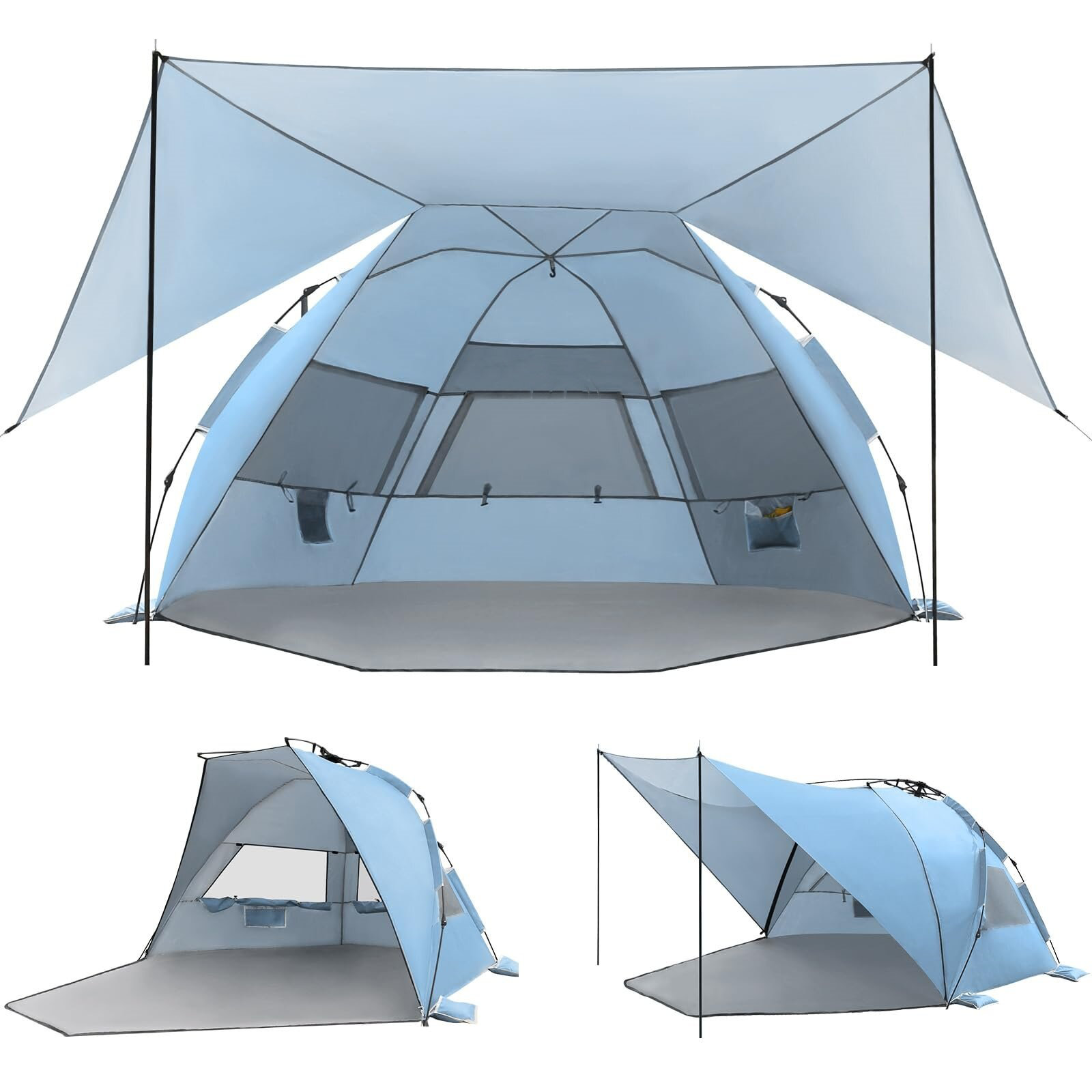 OLHAV 4-6 Person Pop Up Sun Shade Shelter | Wayfair