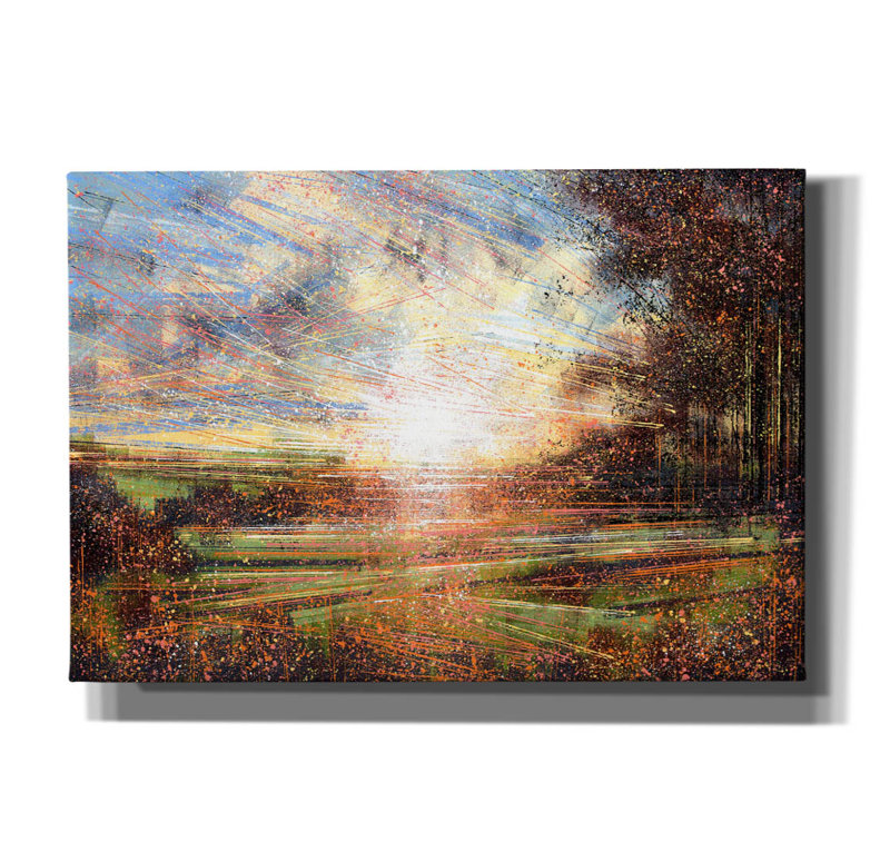 " Autmn Meadow At Sunset " by Marc Todd, 18" H x 26" W x 0.75" D