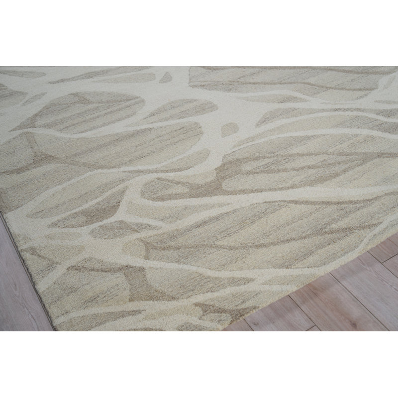 Rio hand-tufted New Zealand Wool Beige/Ivory Area Rug, Beige/Ivory, Rectangle 10' x 14'