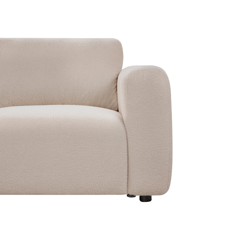 Blerata 5 Seater Corner Sofa, Left Hand Facing, Beige Boucle