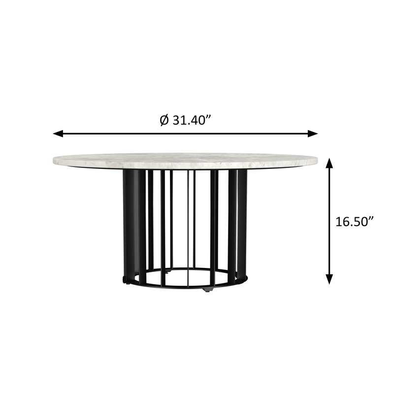 Table basse contemporaine 31,40 ", noir
