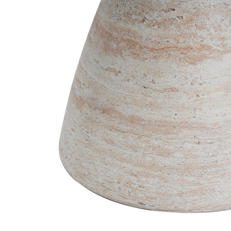 Table d'appoint en béton légère avec forme, finition et surface lisse fiable, sans assemblage