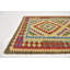 Tapis de la zone en laine de couloir 3 pi 2 po x 6 pi 6 po one-of-kind à la main noué la Lorain